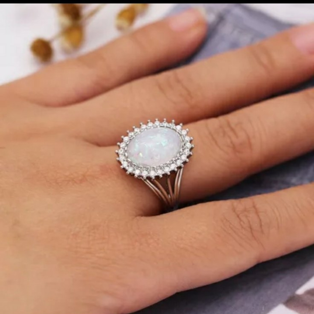 New Fire Opal Silver Plated 💍 - Picture 6 of 6
